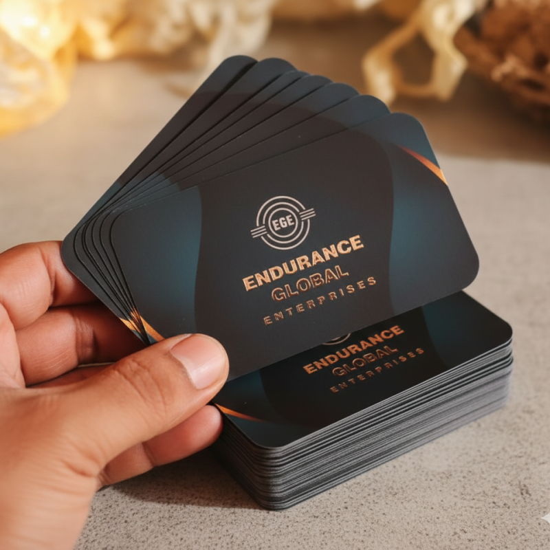 Gold foil business cards