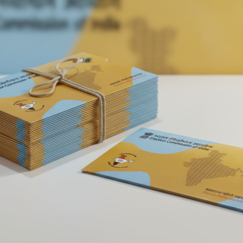 Printed Voter Card Paper Envelop Cover ATM Paper Pouch